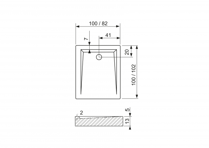 Cădiță duș din acril sanitar mărime 100x100 cm culoare albă formă pătrată model Aida White [9]