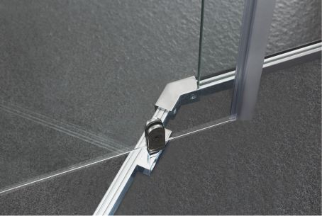 Cabină duș batantă de colț mărime 100x100 cm culoare crom WST 06 [6]