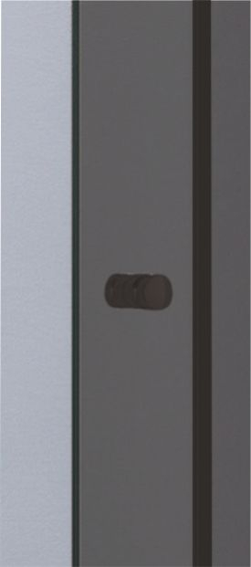 Cabină duș batantă de colț mărime 90x90 cm culoare neagră sticlă fumurie WST 06 [7]