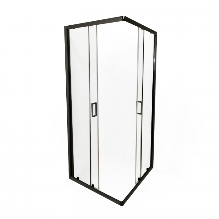 Cabină de duș culisantă de colț mărime 90x90 cm culoare neagră WST 13 [3]