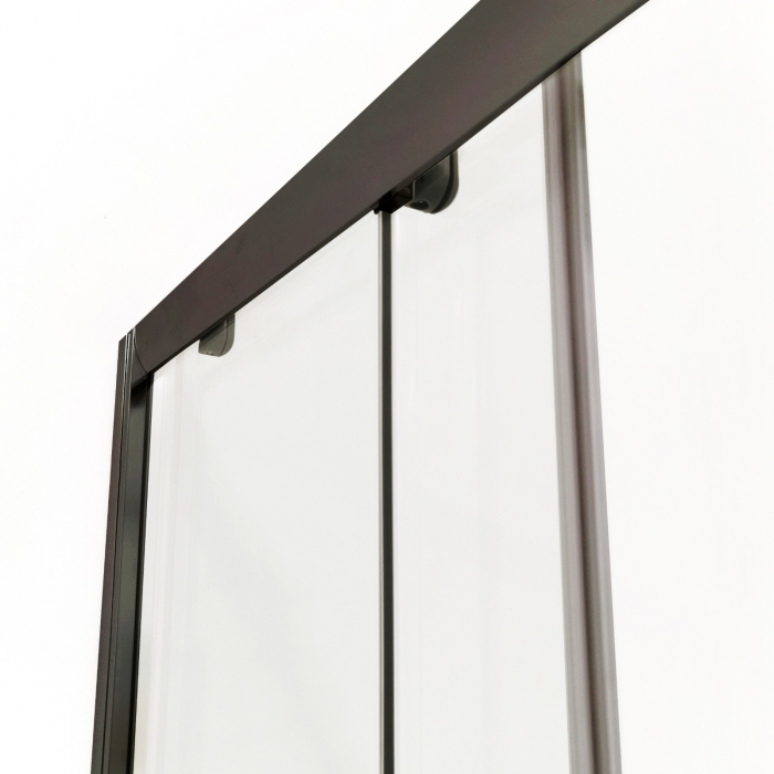 Cabină de duș culisantă de colț mărime 80x80 cm culoare neagră WST 13 [4]