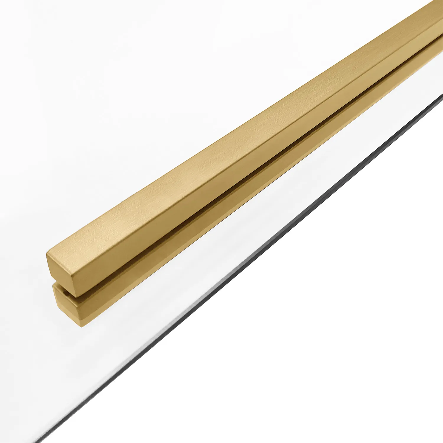 Cabină de duș culisantă de colț mărime 120x90 cm finisaj auriu periat sticlă securizată de 6 mm model Solar Gold Brush [5]