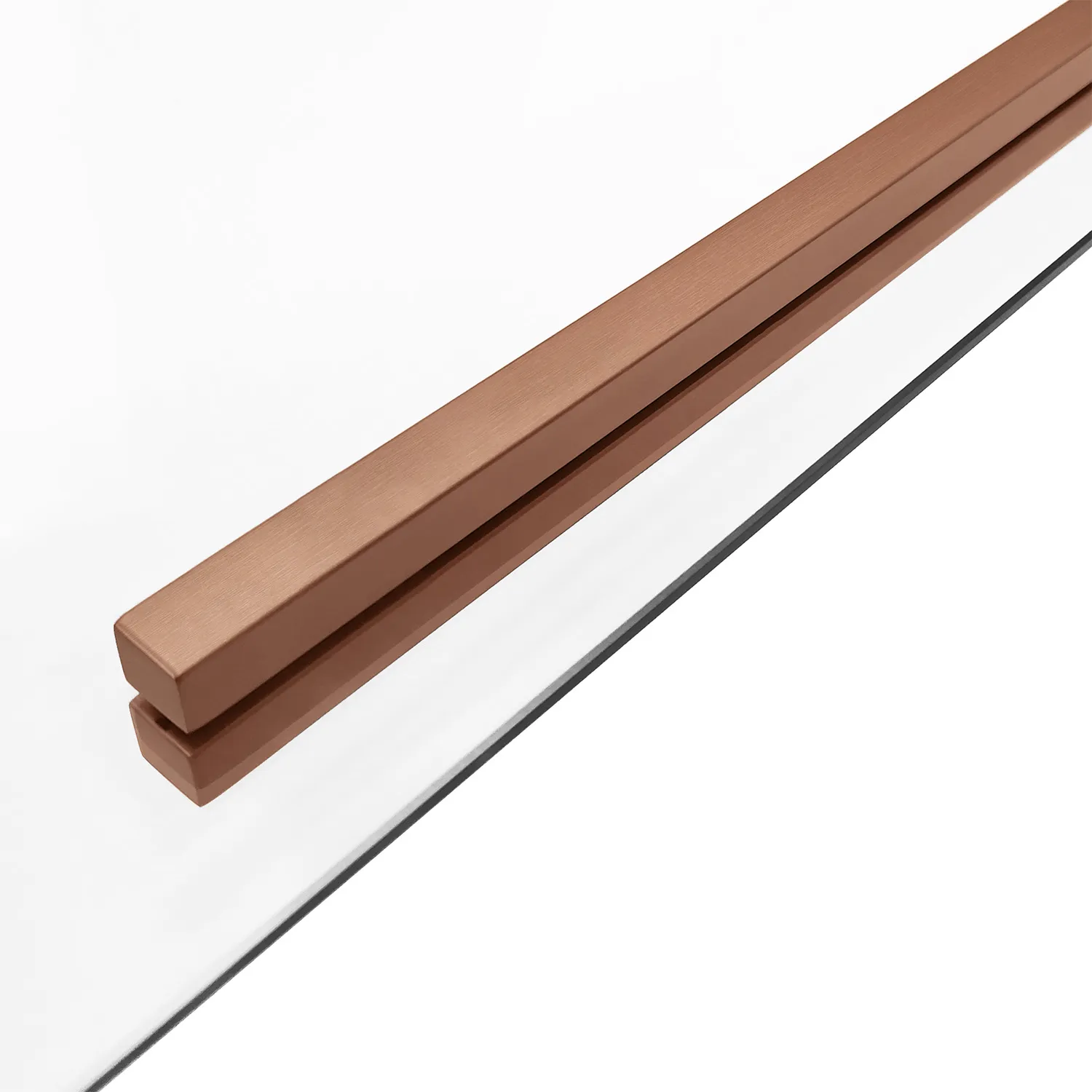 Cabină de duș culisantă de colț mărime 120x90 cm finisaj cupru periat sticlă securizată de 6 mm model Solar Copper Brush [5]