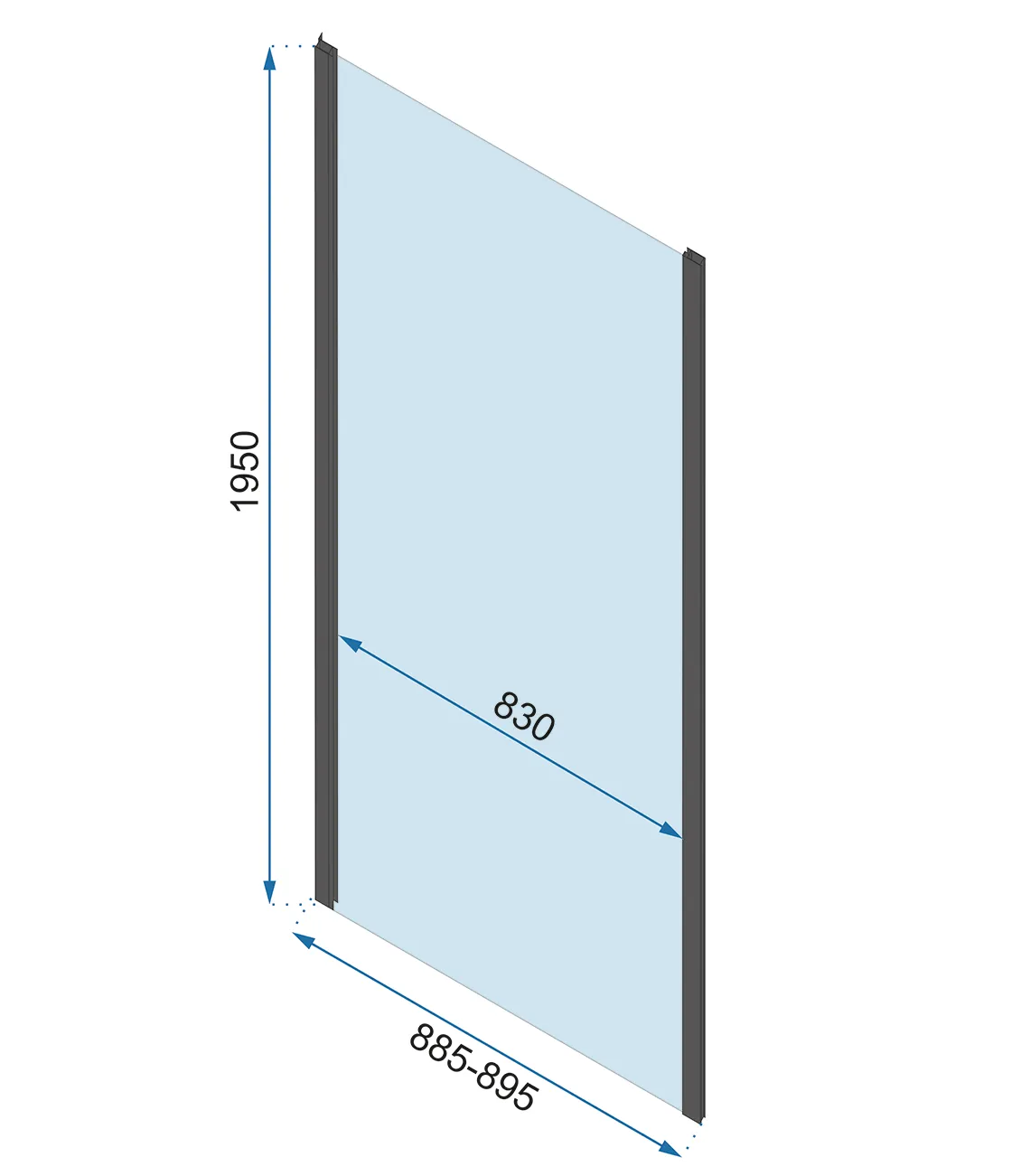 Cabină de duș culisantă de perete mărime 140x90 cm culoare crom model Rapid Slide [7]