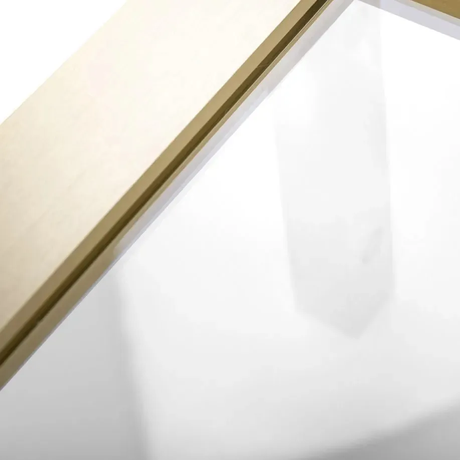 Cabină de duș culisantă de colț mărime 100x100 cm culoare auriu periat model Rapid Slide Gold Brush [6]