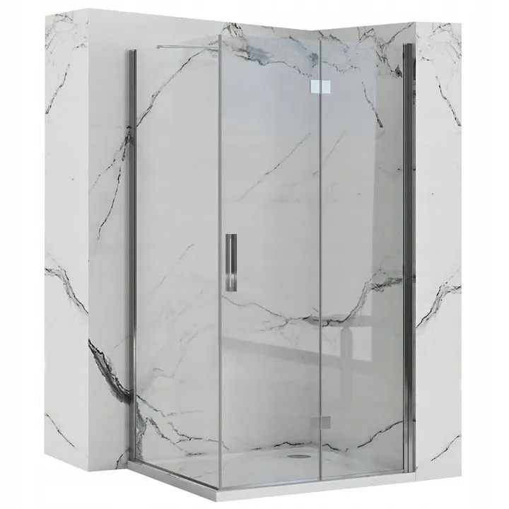 Cabină de duș pliabilă de colț mărime 100x90 cm culoare crom Molier [1]