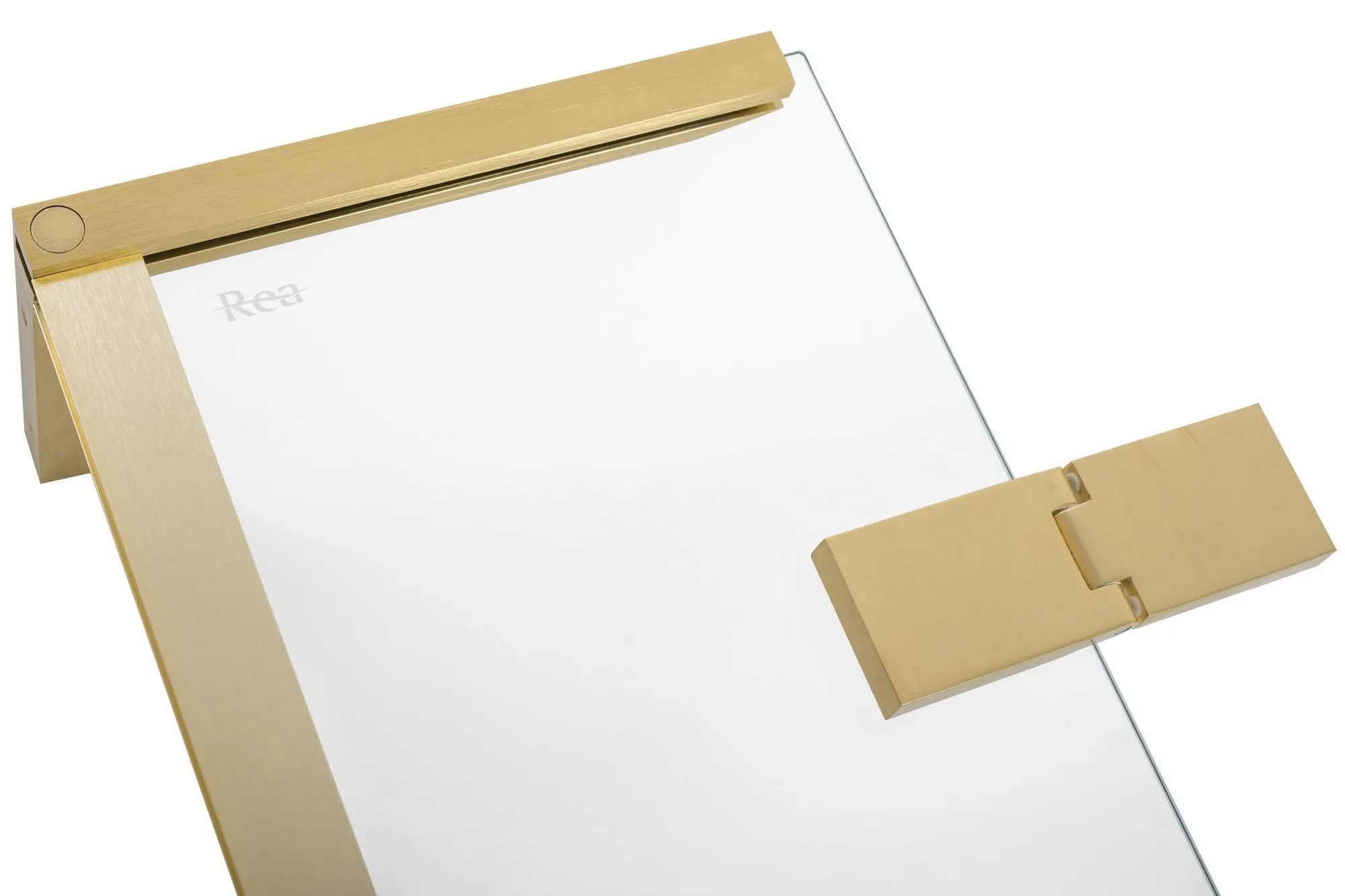 Cabină duș batantă de colț mărime 80x80 cm culoare auriu periat model Hugo Gold Brushed [7]