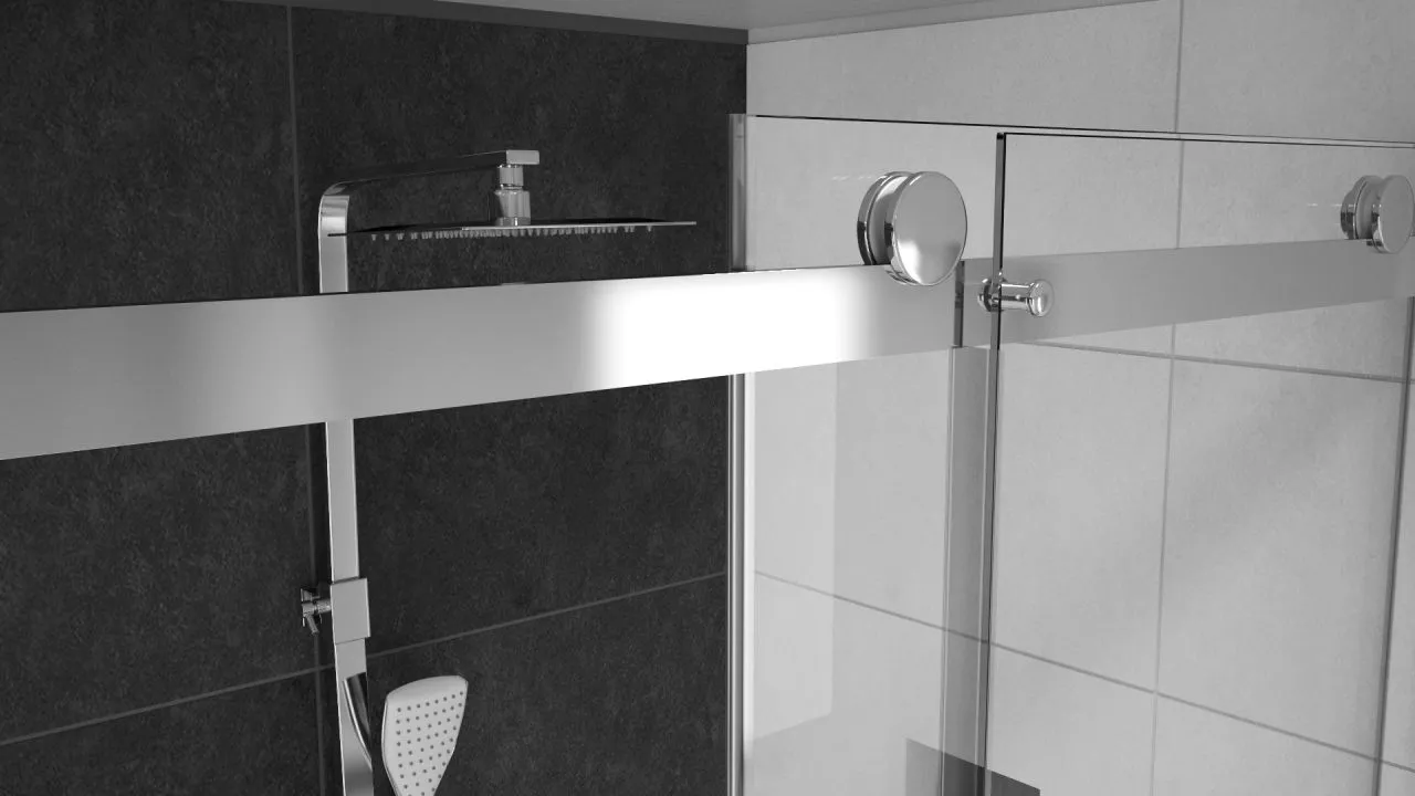 Cabină de duș culisantă de colț mărime 150x100 cm culoare crom model Nixon Chrome Right [5]