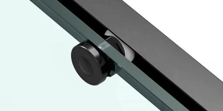 Cabină duș culisantă de colț mărime 100x80 cm culoare negru mat sticlă securizată de 6 mm model Solar Black Matt [6]