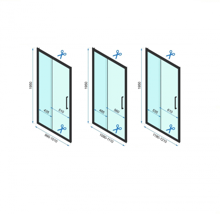 Cabină duș culisantă de perete mărime 120x80 cm culoare auriu periat model Rapid Slide [7]