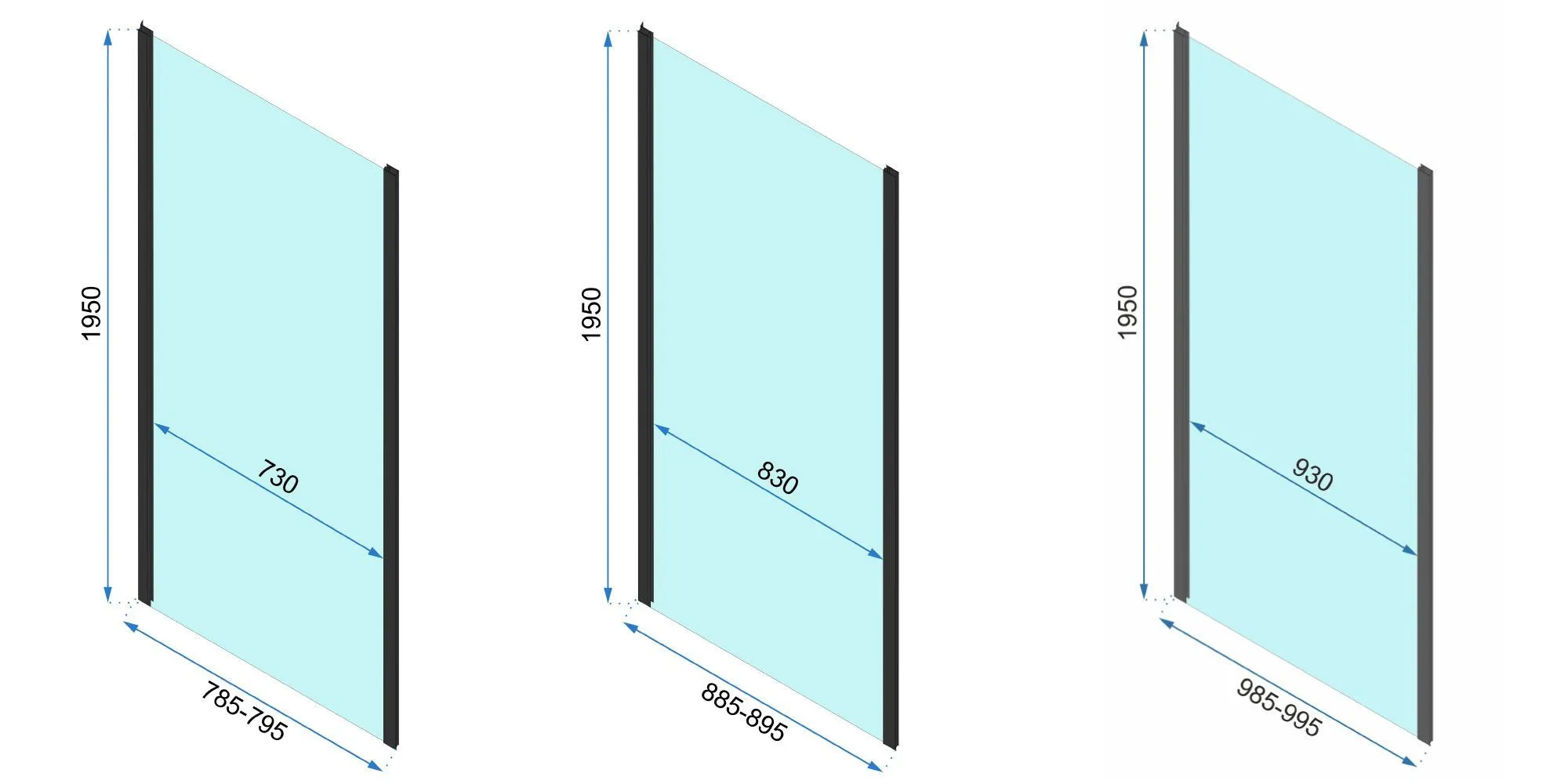 Cabină duș culisantă de perete mărime 120x80 cm culoare auriu periat model Rapid Slide [8]