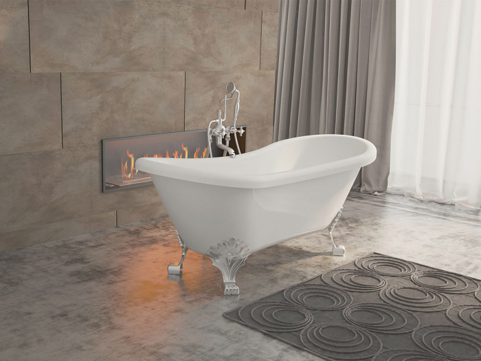Cadă freestanding formă ovală 175x72x75 cm culoare albă model Anastasia [4]