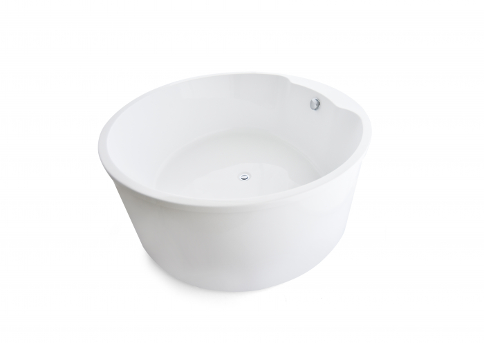 Cadă freestanding formă rotundă 150x60 cm culoare albă model Aris [4]