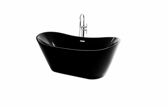 Cadă freestanding formă ovală 170x80x72 cm culoare neagră model Ferrano [2]