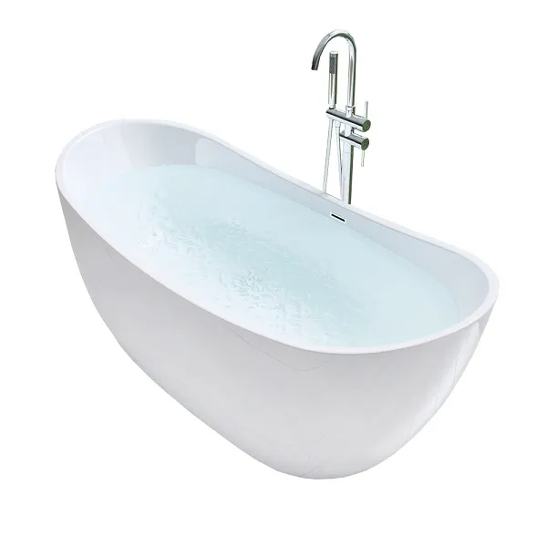 Cadă freestanding formă ovală 170x80x72 cm culoare albă model Ferrano White [7]