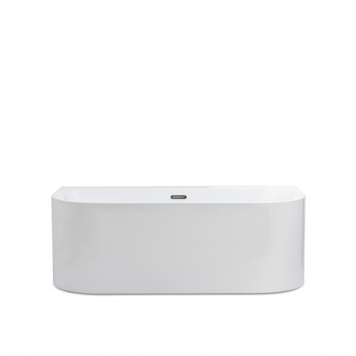 Cadă freestanding lipită de perete formă dreptunghiulară 150x80 cm culoare albă model Armonia [2]