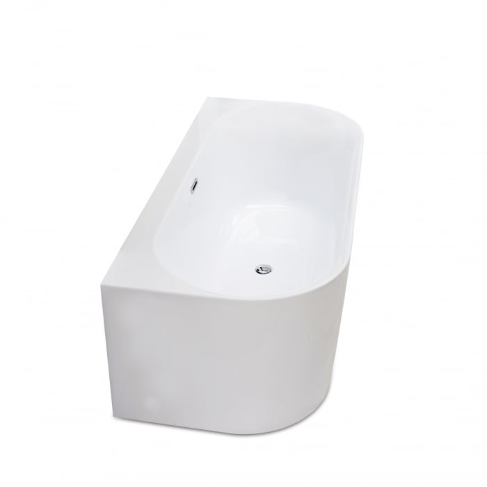 Cadă freestanding lipită de perete formă dreptunghiulară 150x80 cm culoare albă model Armonia [6]