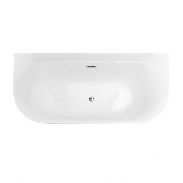 Cadă freestanding lipită de perete formă dreptunghiulară 160x80 cm culoare albă model Armonia [3]