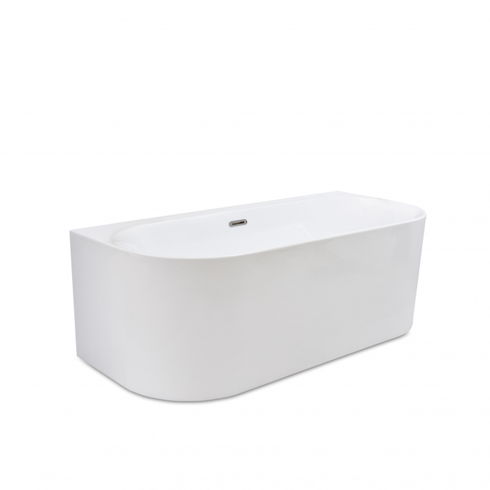 Cadă freestanding lipită de perete formă dreptunghiulară 150x80 cm culoare albă model Armonia [4]