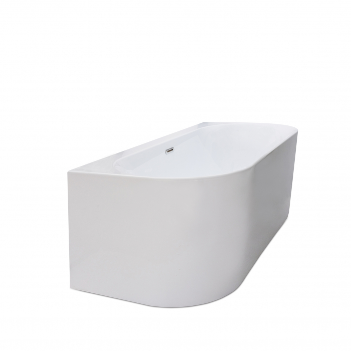 Cadă freestanding lipită de perete formă dreptunghiulară 150x80 cm culoare albă model Armonia [5]