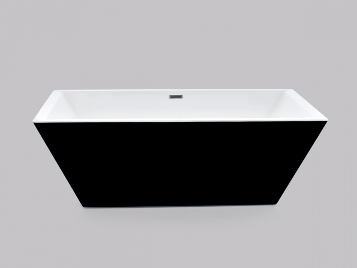Cadă freestanding formă dreptunghiulară 178x80x58 cm culoare alb și negru model Hanna [2]