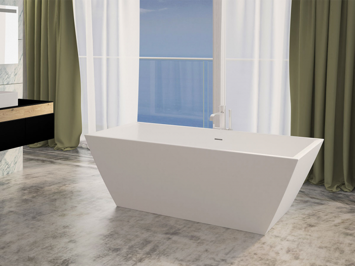 Cadă freestanding formă dreptunghiulară 178x80x58 cm culoare albă model Hanna [3]