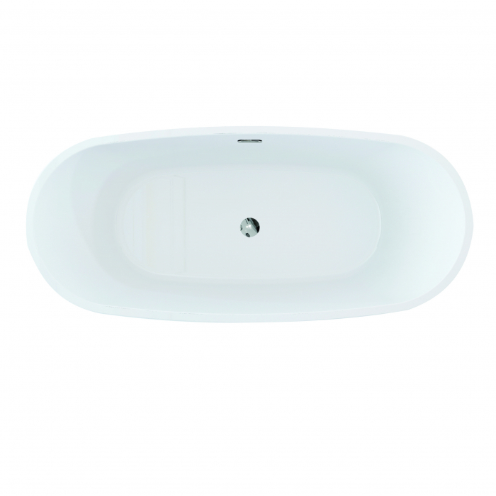 Cadă freestanding cu iluminare LED formă ovală 170x75x65 cm culoare albă model Fiona [4]