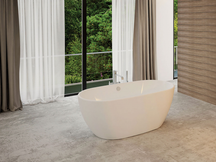 Cadă freestanding formă ovală 171x84x63 cm culoare albă model Natalia [3]