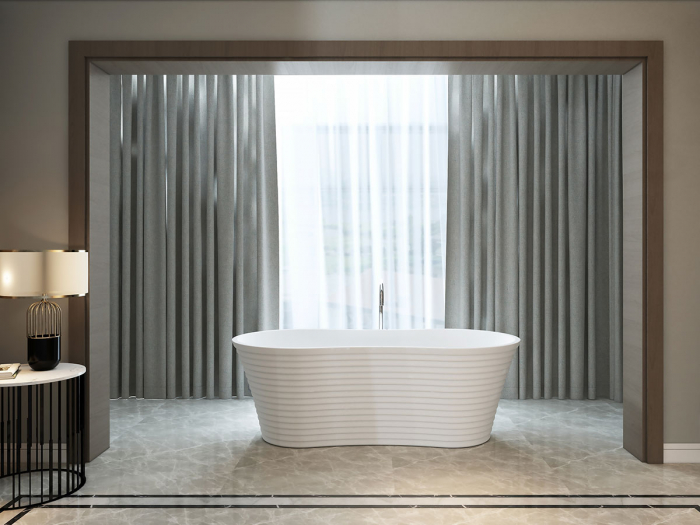 Cadă freestanding formă ovală 170x84x58 cm culoare albă model Ramona [3]