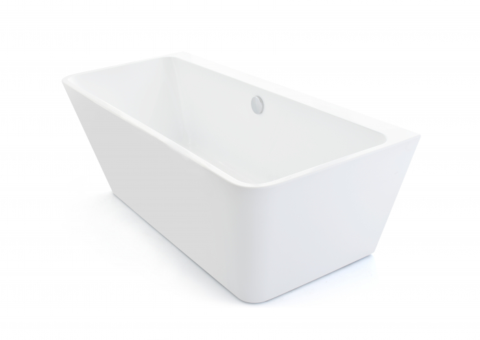 Cadă freestanding lipită de perete formă dreptunghiulară 170x74x59 cm culoare albă model Tania [5]