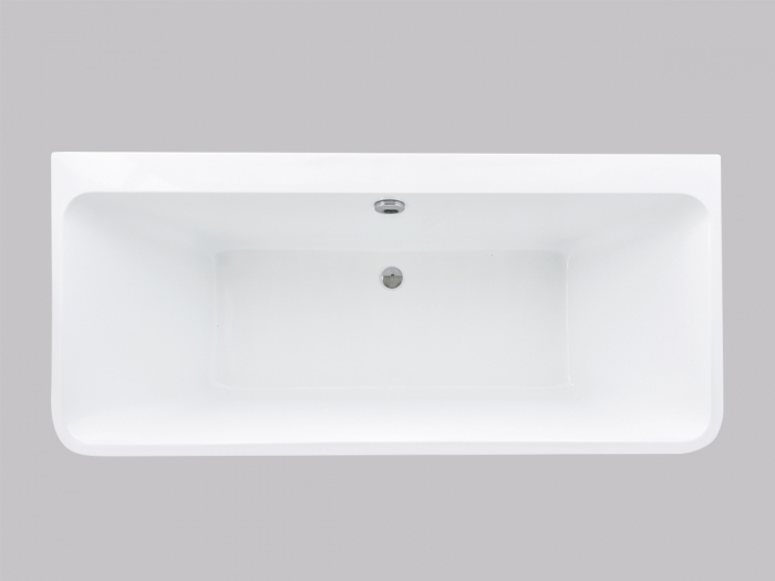 Cadă freestanding lipită de perete formă dreptunghiulară 170x74x59 cm culoare alb și negru model Tania [3]