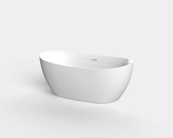 Cadă freestanding formă ovală 160x75x63 cm culoare albă model AT814 [4]