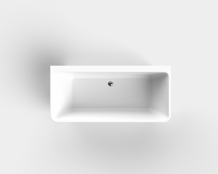 Cadă freestanding lipită de perete formă dreptunghiulară 170x80x58 cm culoare albă model AT602 [4]