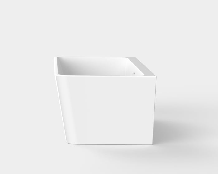 Cadă freestanding lipită de perete formă dreptunghiulară 170x80x58 cm culoare albă model AT602 [5]
