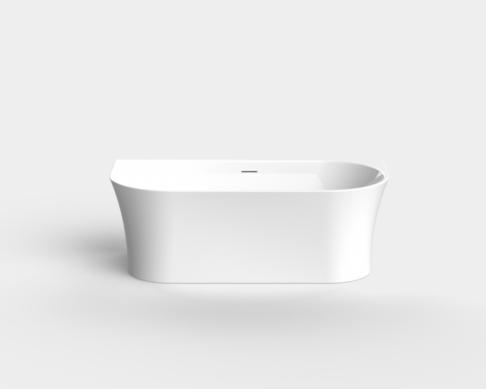 Cadă freestanding lipită de perete formă dreptunghiulară 170x80x60 cm culoare albă model AT604 [2]
