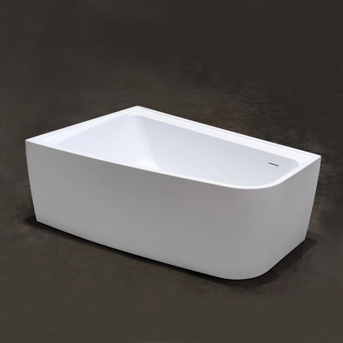 Cadă freestanding lipită de perete partea stângă formă asimetrică 150x100 cm culoare albă model Melody Stanga [2]