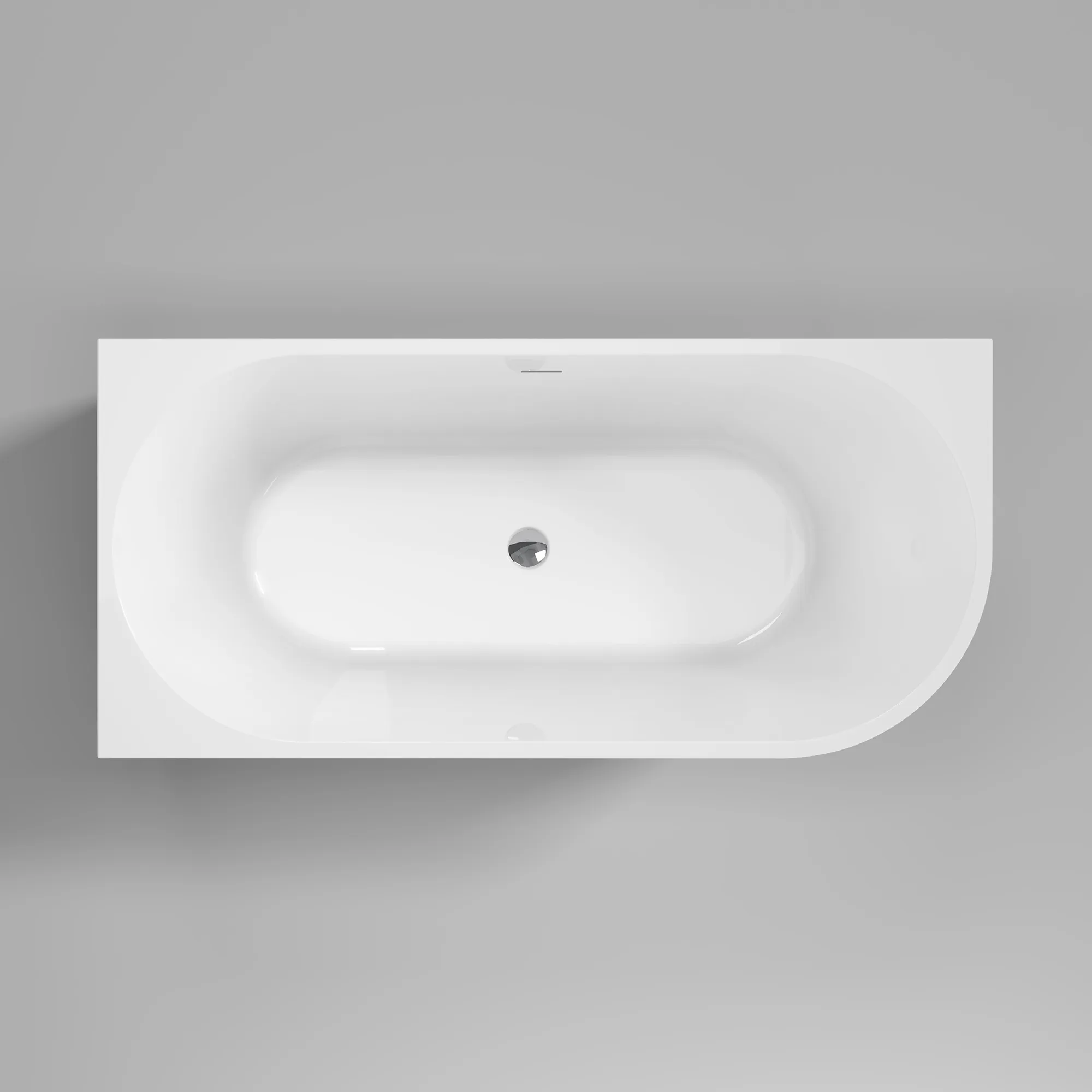 Cadă freestanding lipită de perete partea stângă formă dreptunghiulară 169x79x58 cm culoare albă model Sydney Bellanto [3]