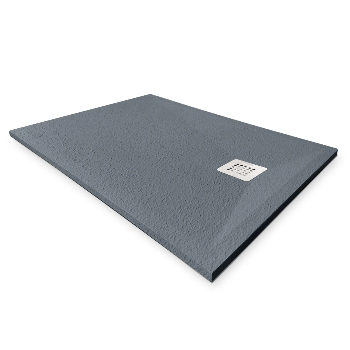 Cădiță de duș 80x100 cm formă dreptunghiulară culoare gri din compozit Eliza Grey [2]