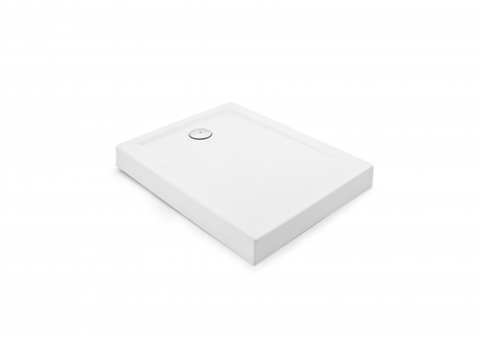 Cădiță de duș din acril sanitar mărime 80x100 cm culoare albă formă dreptunghiulară model Achile White [6]