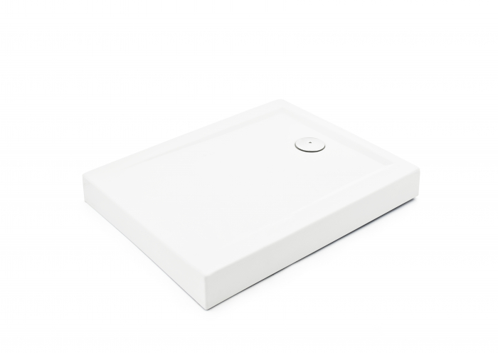 Cădiță de duș din acril sanitar mărime 80x100 cm culoare albă formă dreptunghiulară model Achile White [2]