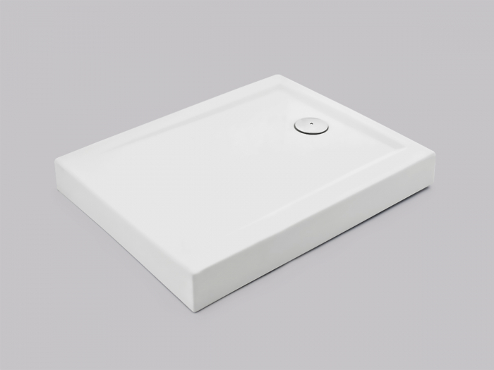 Cădiță de duș din acril sanitar mărime 80x100 cm culoare albă formă dreptunghiulară model Achile White [3]