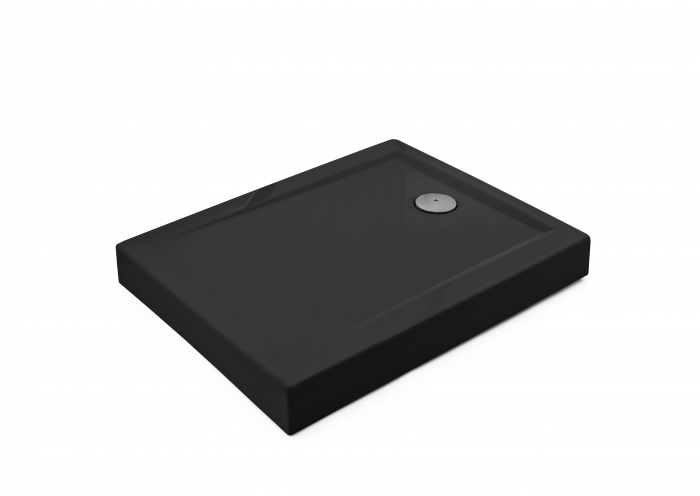 Cădiță duș din acril sanitar mărime 100x120 cm culoare neagră formă dreptunghiulară model Achile Black [2]
