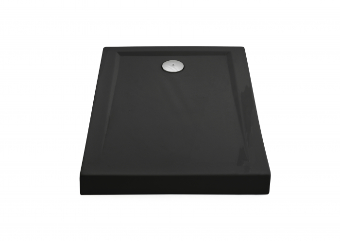 Cădiță duș din acril sanitar mărime 100x120 cm culoare neagră formă dreptunghiulară model Achile Black [3]