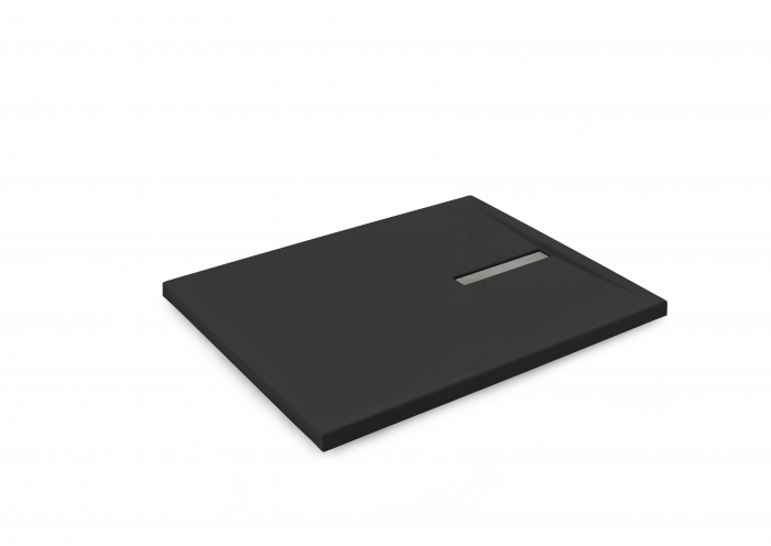 Cădiță de duș mărime 80x100 cm culoare negru lucios formă dreptunghiulară din acril sanitar model Atena Black [2]