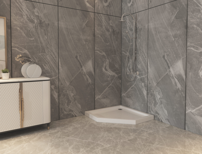 Cădiță duș din acril sanitar mărime 90x90 cm culoare albă formă pătrată model Cleo White [2]