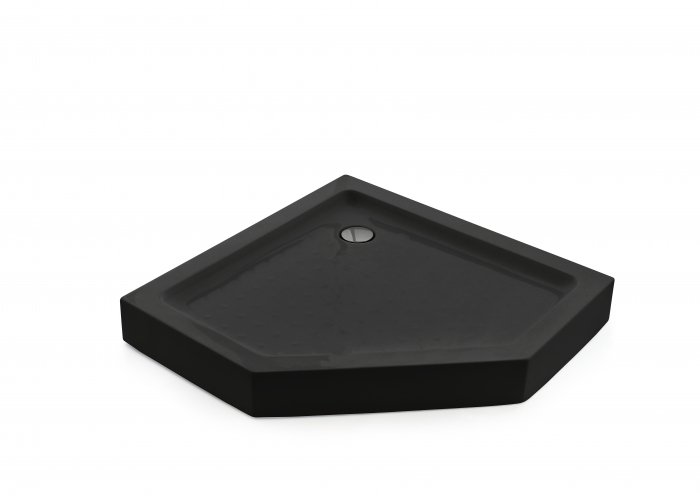 Cădiță duș din acril sanitar mărime 90x90 cm culoare neagră formă pătrată model Cleo Black [3]