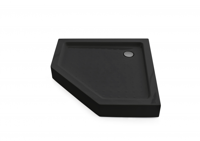 Cădiță duș din acril sanitar mărime 90x90 cm culoare neagră formă pătrată model Cleo Black [2]