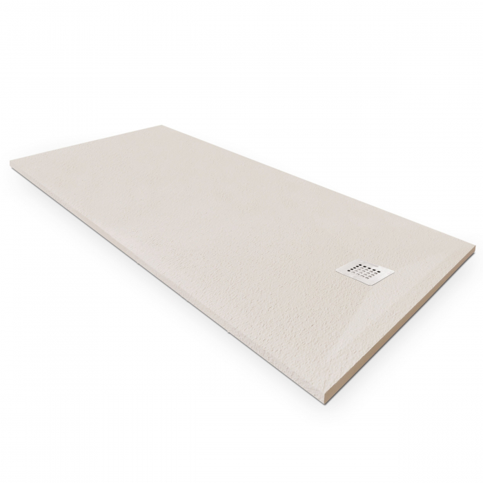 Cădiță de duș 80x140 cm formă dreptunghiulară culoare crem din compozit Eliza Cream [4]