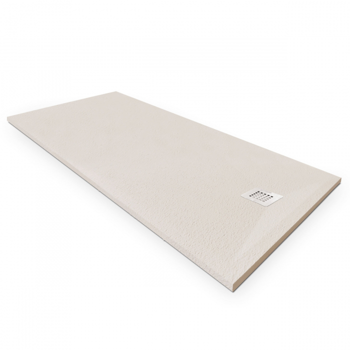 Cădiță de duș 80x160 cm formă dreptunghiulară culoare crem din compozit Eliza Cream [4]