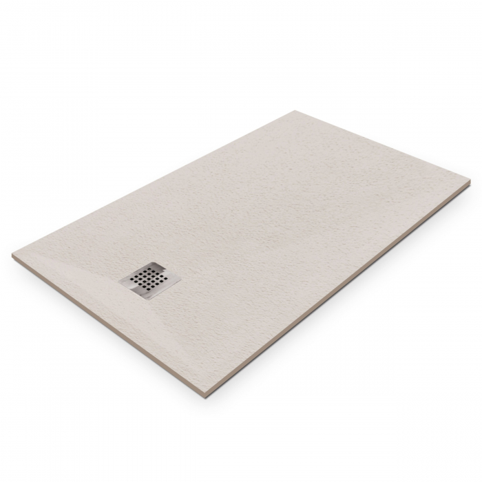Cădiță de duș 80x120 cm formă dreptunghiulară culoare crem din compozit Eliza Cream [2]